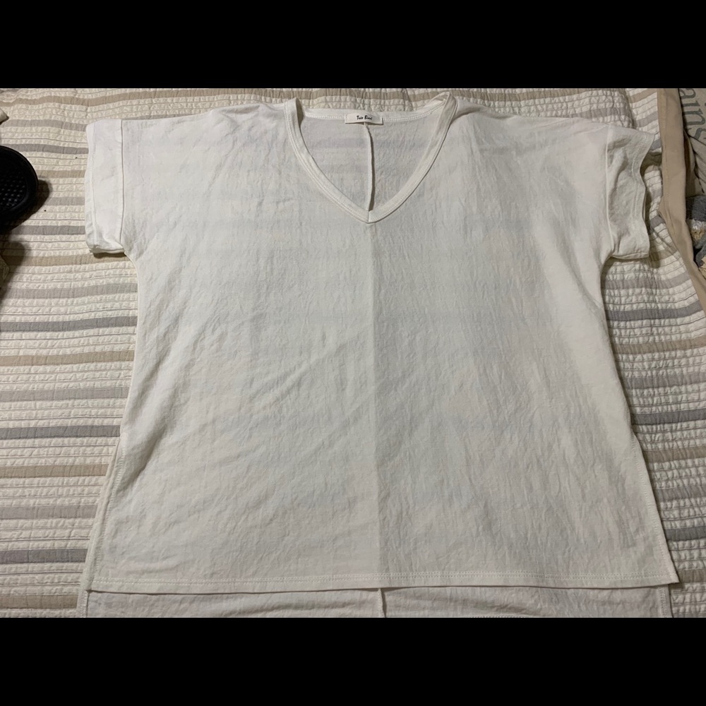 White V neck shirt